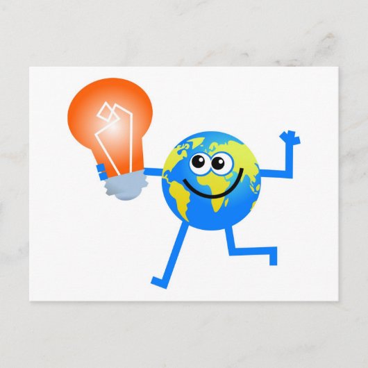 Bulb Globe Postkarte (Vorderseite)
