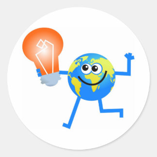 Bulb Globe Runder Aufkleber