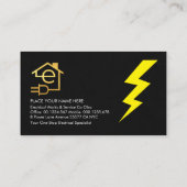 Bulb Lightning Power Electricity Visitenkarte (Rückseite)