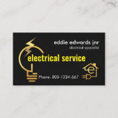 Bulb Lightning Power Electricity Visitenkarte (Vorderseite)