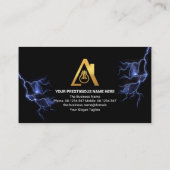 Bulb-Power-Stecker Motif-Blitzlichter Visitenkarte (Rückseite)