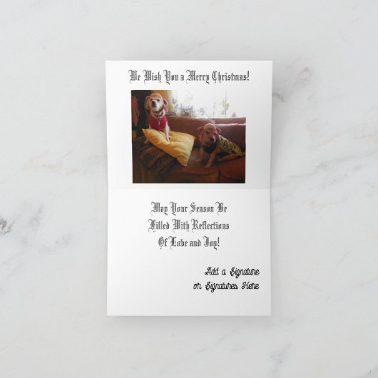 Bulben auf Tinsel Tree Card Karte (Innenseite)