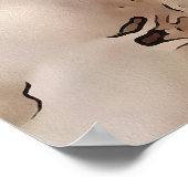 Bulben von Knoblauch-Akrylkunst Poster (Ecke)