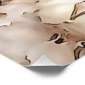 Bulben von Knoblauch-Akrylkunst Poster (Ecke)