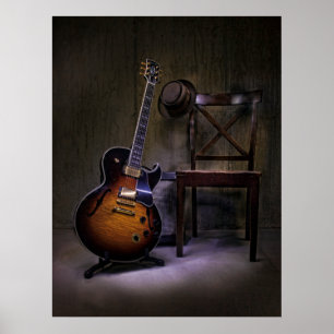 Bules Gitarre mit Vorsitz Poster