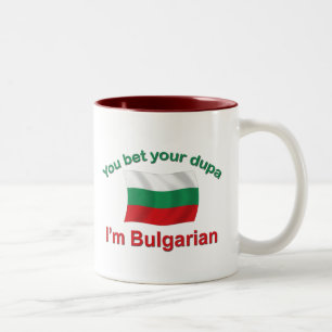 Bulgare Dupa (mit Flagge) Zweifarbige Tasse