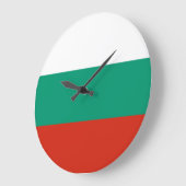 Bulgaria Flag Große Wanduhr (Winkel)