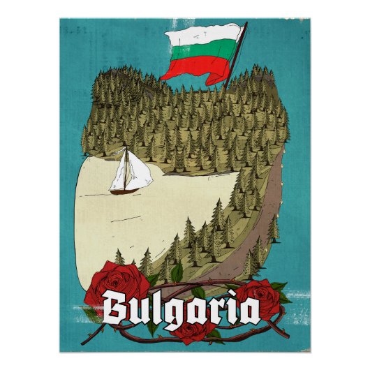 Bulgaria Vintage Travel Poster (Vorderseite)