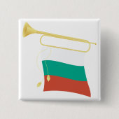 Bulgarian Flag and Bugle Button (Vorderseite)