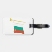 Bulgarian Flag and Bugle Gepäckanhänger (Rückseite horizontal)