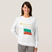Bulgarian Flag and Bugle T-Shirt (Vorne ganz)