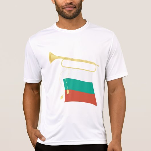 Bulgarian Flag and Bugle T-Shirt (Vorderseite)