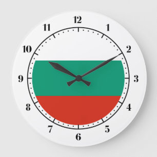 Bulgarian flag clocks große wanduhr
