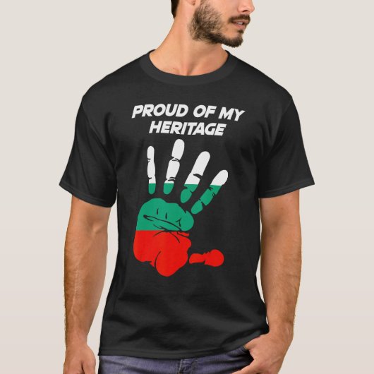 Bulgarian Flag Printed Palm T-Shirt (Vorderseite)