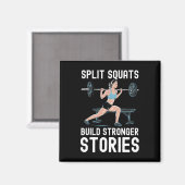 Bulgarian Squat Exercise Bodybuilding Fitness Work Magnet (Vorderseite/Rückseite)