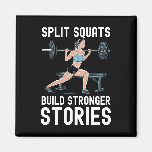 Bulgarian Squat Exercise Bodybuilding Fitness Work Magnet (Vorne)