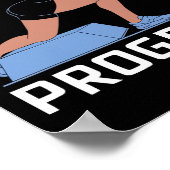 Bulgarian Squat Exercise Bodybuilding Fitness Work Poster (Ecke)