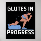 Bulgarian Squat Exercise Bodybuilding Fitness Work Poster (Vorne)