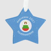 Bulgarien Angel Hanukkah Flag Personalisiert Ornament (Rückseite)