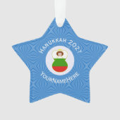 Bulgarien Angel Hanukkah Flag Personalisiert Ornament (Vorderseite)