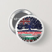 Bulgarien Australien Tree Roots Button (Vorne & Hinten)