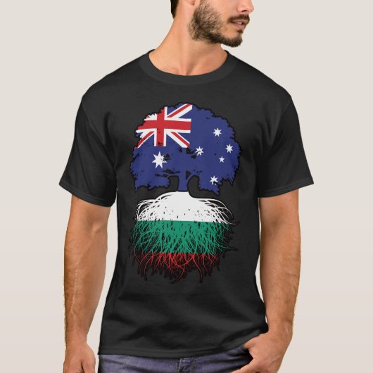 Bulgarien Australien Tree Roots T-Shirt (Vorderseite)