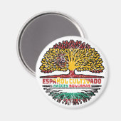 Bulgarien Bulgarisch Spanien Spanisch Baumwurzeln Magnet (Vorderseite/Rückseite)
