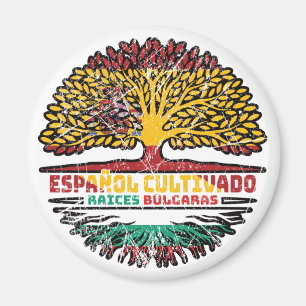 Bulgarien Bulgarisch Spanien Spanisch Baumwurzeln Magnet
