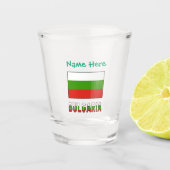 Bulgarien - Bulgarische Flagge Personalisiert Schnapsglas (Vorderseite)