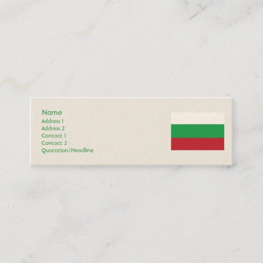 Bulgarien - dünn mini visitenkarte (Vorderseite)