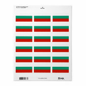 Bulgarien-Flagge Adressaufkleber (Vorne)