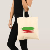 Bulgarien Flagge Brush Art Tragetasche (Vorderseite (Produkt))