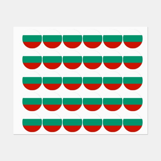 Bulgarien-Flagge Etiketten (Blatt)