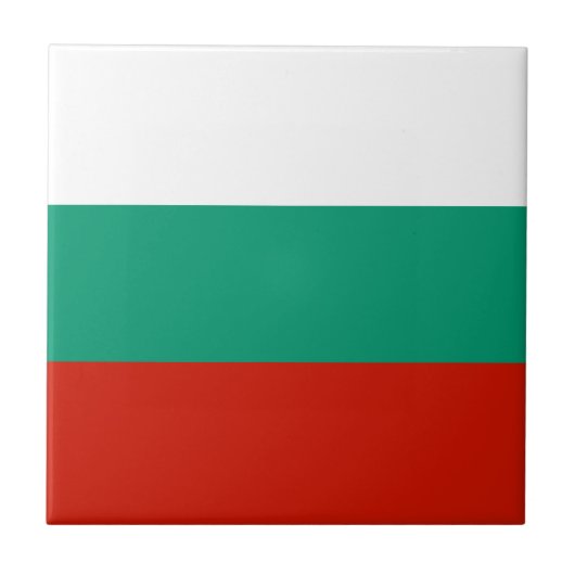 Bulgarien-Flagge Fliese (Vorderseite)