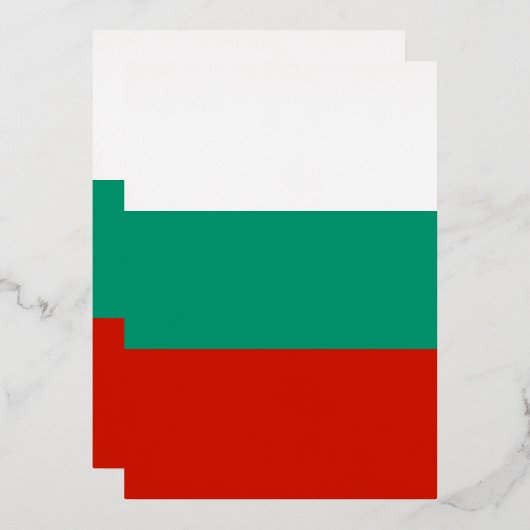 Bulgarien-Flagge Folieneinladung (Vorderseite/Rückseite)