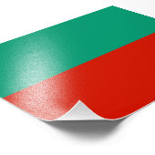 Bulgarien-Flagge Fotodruck (Ecke)