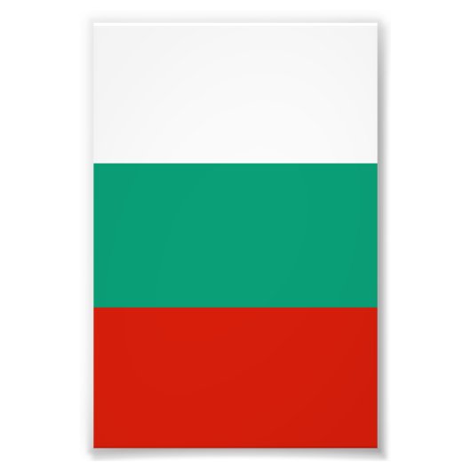 Bulgarien-Flagge Fotodruck (Vorne)