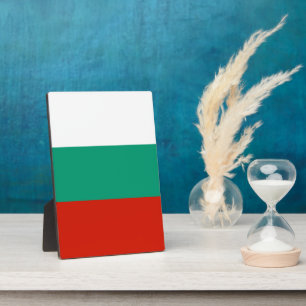 Bulgarien-Flagge Fotoplatte