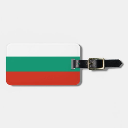Bulgarien-Flagge Gepäckanhänger (Vorderseite horizontal)
