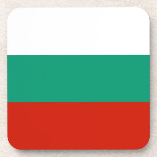 Bulgarien-Flagge Getränkeuntersetzer (Vorderseite)