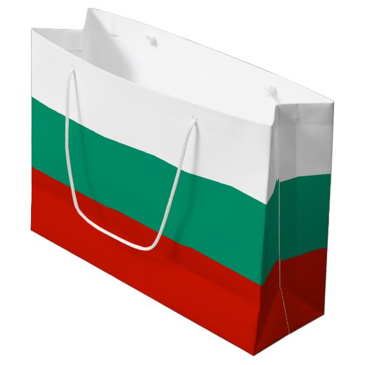 Bulgarien-Flagge Große Geschenktüte (Vorderseite Schrägansicht)