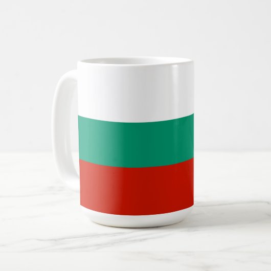 Bulgarien-Flagge Kaffeetasse (Vorderseite Links)