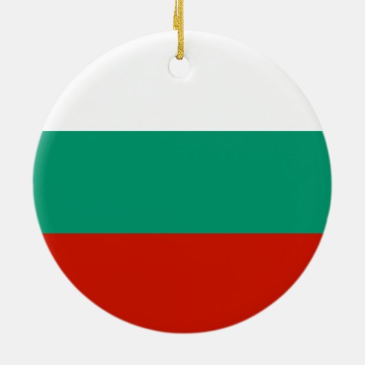 Bulgarien-Flagge Keramik Ornament (Hinten)