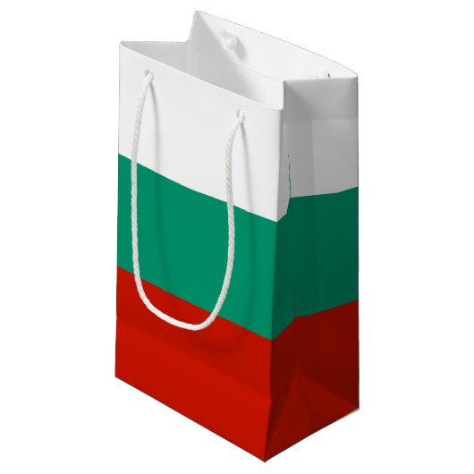 Bulgarien-Flagge Kleine Geschenktüte (Vorderseite Schrägansicht)