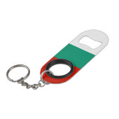 Bulgarien-Flagge Mini Flaschenöffner (Vorderseite Schrägansicht)