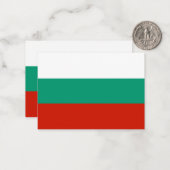 Bulgarien-Flagge Mitteilungskarte (Vorderseite/Rückseite Beispiel)