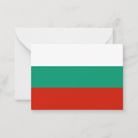 Bulgarien-Flagge Mitteilungskarte (Vorderseite)