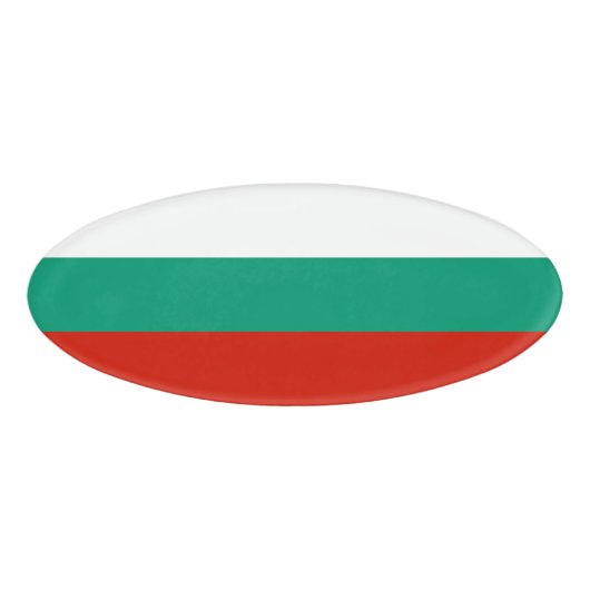 Bulgarien-Flagge Namenschild (Vorderseite)