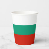Bulgarien-Flagge Pappbecher (Rückseite)