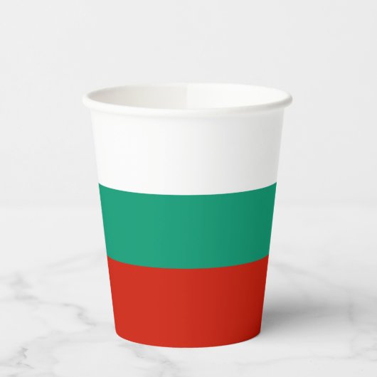 Bulgarien-Flagge Pappbecher (Links)